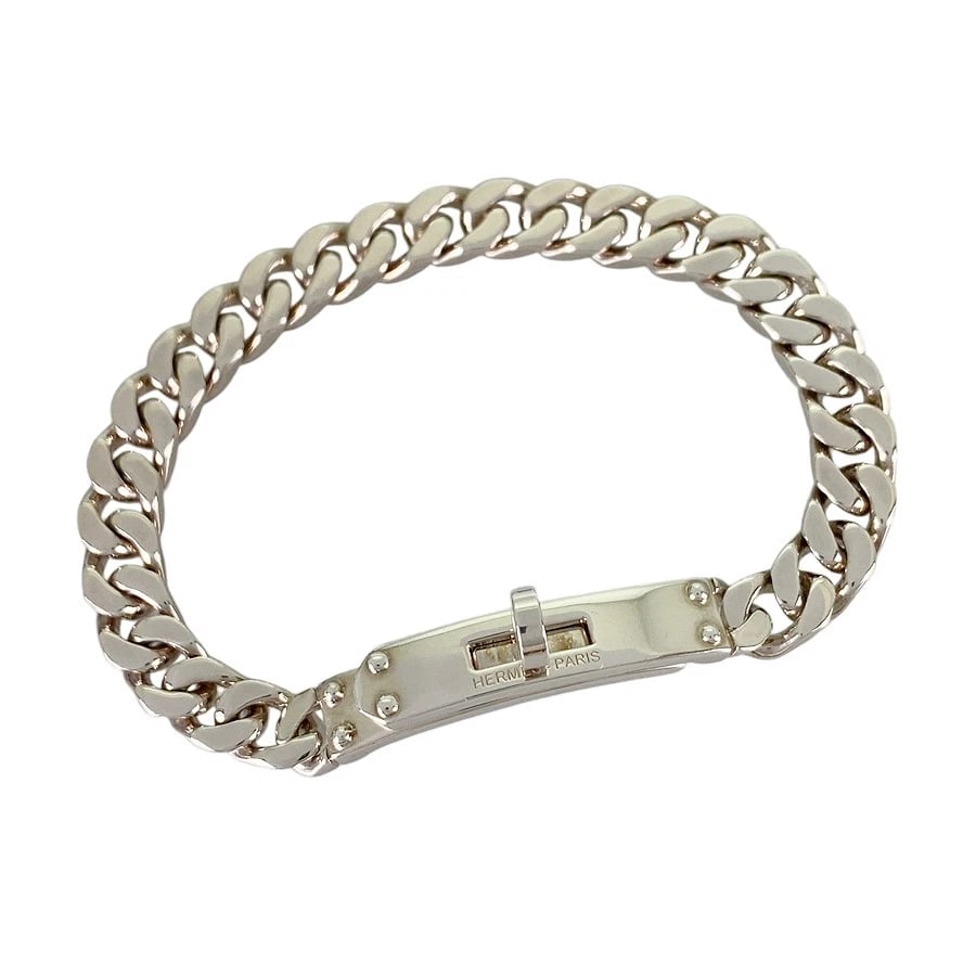 HERMES KELLY GOURMET TPM SILVER BRACELET: HERMES Kelly Gourmet TPM Silver Bracelet Brand: HERMES Type/Style: Bracelet Material: Silver 925 Color: Silver Size: Bracelet width:6.0mm Wrist Size:14.5cm Accessories: None Accessories Notice: When