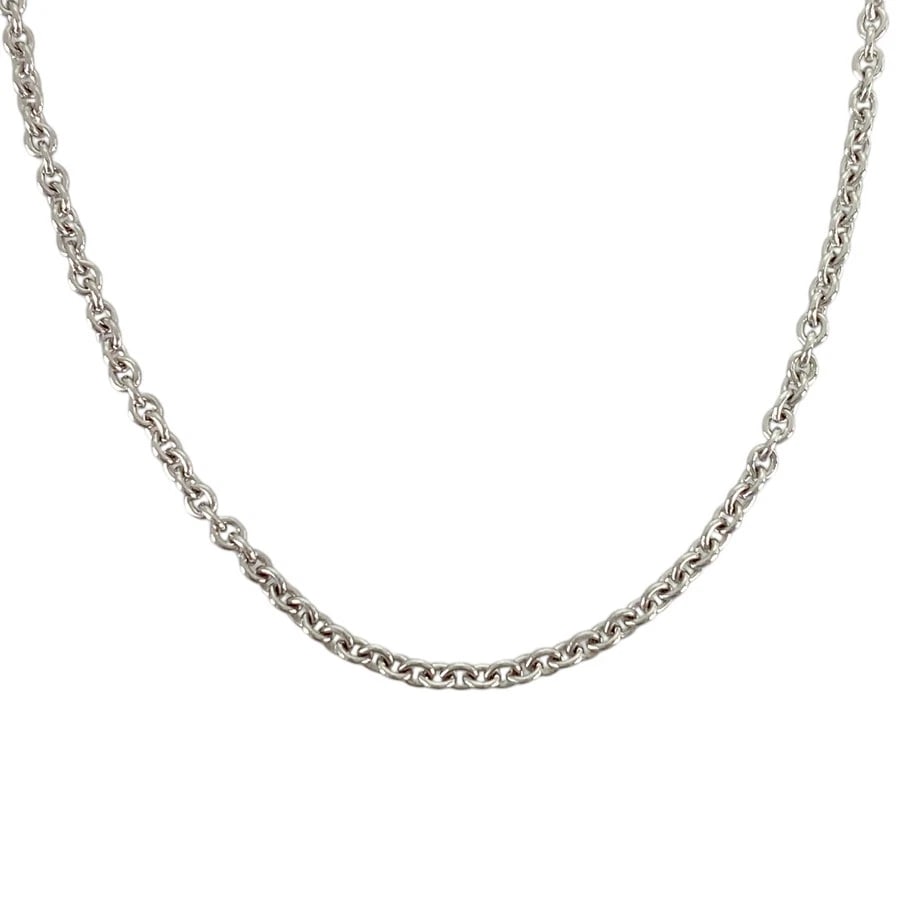 CARTIER FORSA CHAIN WHITE GOLD NECKLACE: Cartier Forsa Chain White gold Necklace Brand: Cartier Type/Style: Necklace Material: 18K White Gold Color: Silver Size: Necklace full length:42.5cm Accessories: None Accessories Notice: When