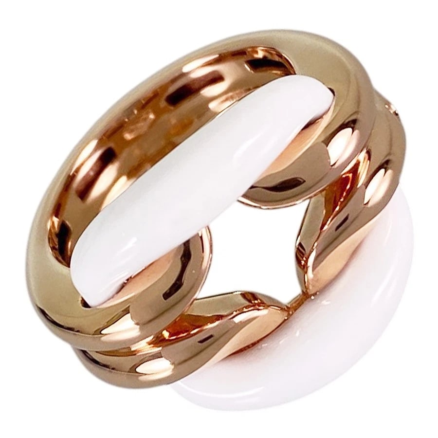 DAMIANI D LACE ROSE GOLD DIAMOND RING: Damiani D lace Rose gold Diamond Ring Brand: Damiani Type/Style: Ring Material: 18K Rose Gold Ceramic Color: RG Size: US 5 Accessories: None Accessories Notice: When purchasing pre-owned goods,