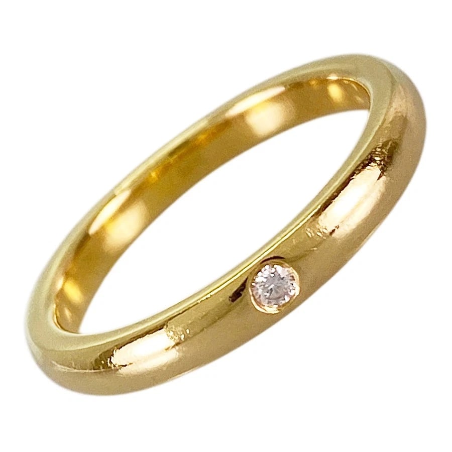TIFFANY&CO. ELSA PERETTI STACKING BAND YELLOW GOLD DIAMOND RING: TIFFANY&Co. Elsa Peretti Stacking band Yellow gold Diamond Ring Brand: TIFFANY&Co. Type/Style: Ring Material: 18K Yellow Gold Color: Gold Size: US 5 Accessories: None Accessories Notice: When