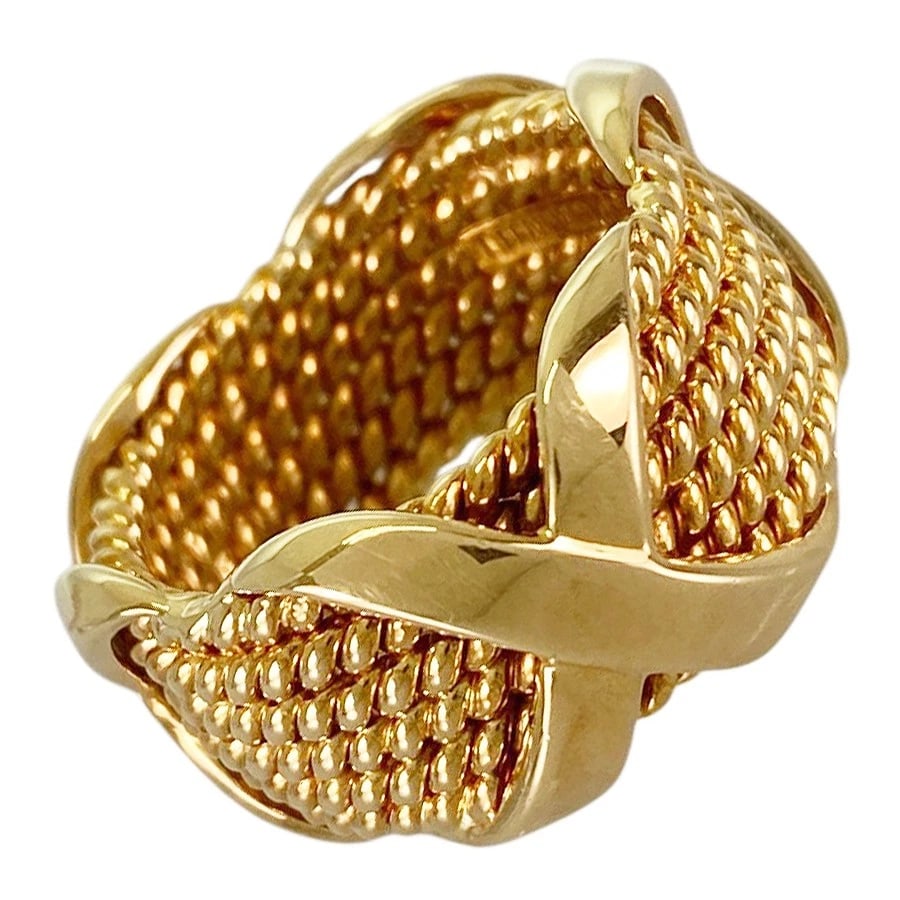 TIFFANY&CO. SCHLUMBERGER YELLOW GOLD RING: TIFFANY&Co. Schlumberger Yellow gold Ring Brand: TIFFANY&Co. Type/Style: Ring Material: 18K Yellow Gold Color: Gold Size: US 5-5.5 Accessories: None Accessories Notice: When purchasing pre-owned
