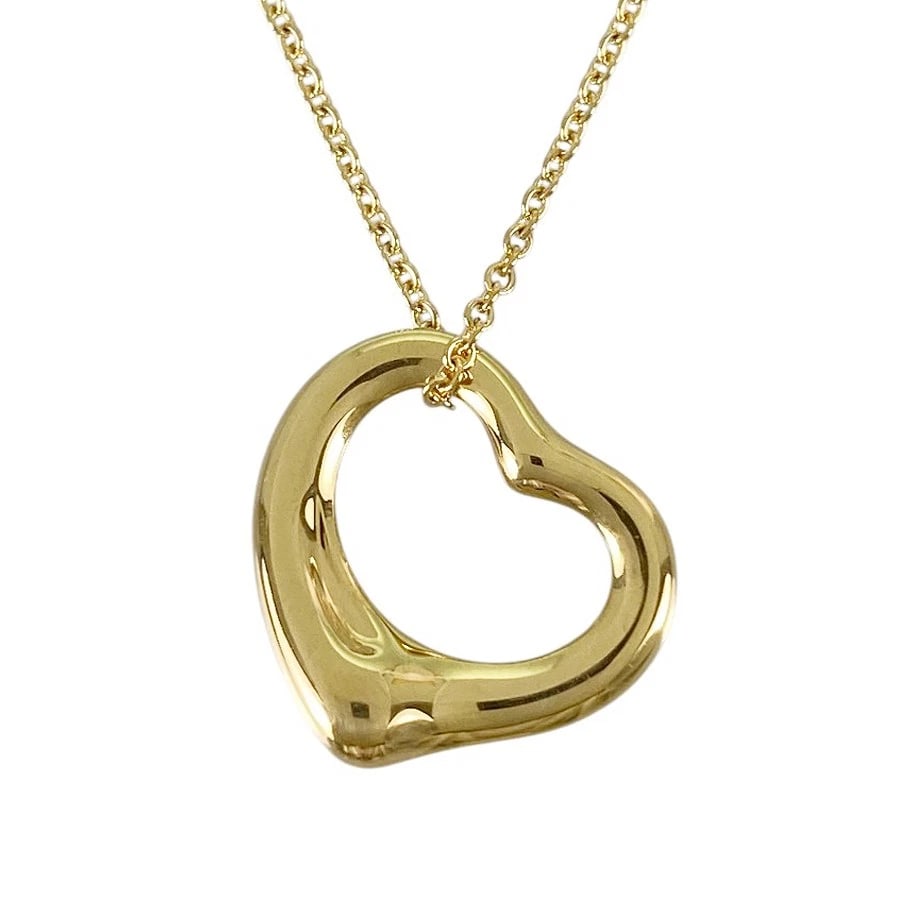 TIFFANY&CO. ELSA PERETTI OPEN HEART YELLOW GOLD NECKLACE: TIFFANY&Co. Elsa Peretti Open heart Yellow gold Necklace Brand: TIFFANY&Co. Type/Style: Necklace Material: 18K Yellow Gold Color: Gold Size: Top size:15.6mmx16.0mm Necklace full length:40cm Access