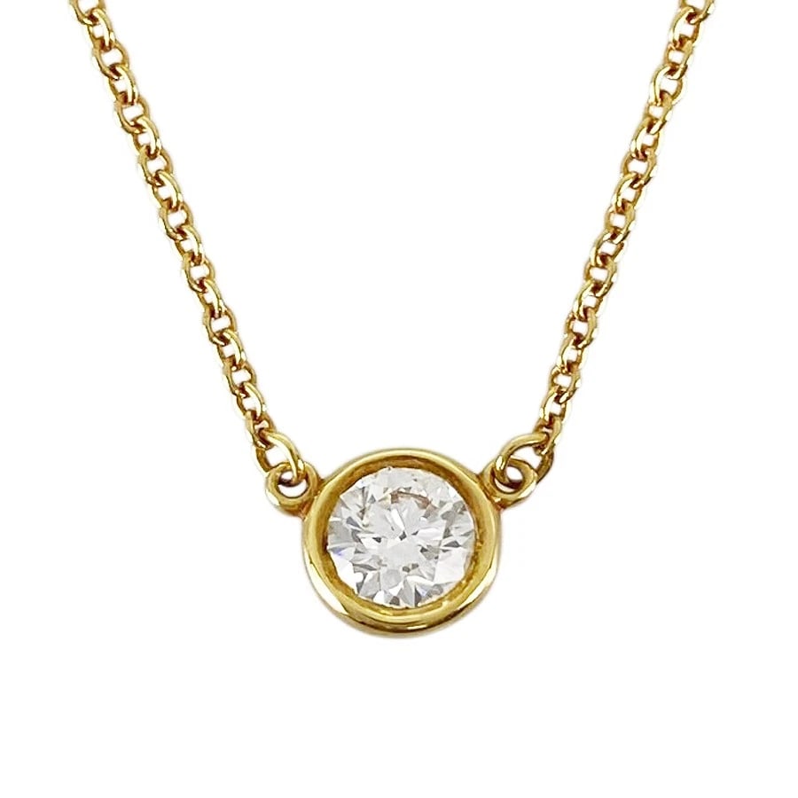 TIFFANY&CO. BY THE YARD YELLOW GOLD DIAMOND NECKLACE: TIFFANY&Co. By The Yard Yellow gold Diamond Necklace Brand: TIFFANY&Co. Type/Style: Necklace Material: 18K Yellow Gold Color: Gold Size: Top size:5.5cm Necklace full length:40.5cm Accessories: Non