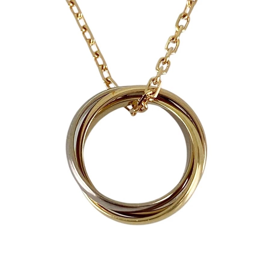 CARTIER BABY TRINITY YELLOW GOLD NECKLACE: Cartier Baby Trinity Yellow gold Necklace Brand: Cartier Type/Style: Necklace Material: 18K Yellow Gold 18K White Gold 18K Rose Gold Color: YG WG RG Size: Top size:13.3mmx3.5mm Necklace full