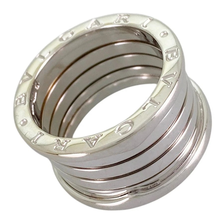 BVLGARI B.ZERO1 WHITE GOLD RING: BVLGARI B.zero1 White gold Ring Brand: BVLGARI Type/Style: Ring Material: 18K White Gold Color: Silver Size: US 8 Accessories: None Accessories Notice: When purchasing pre-owned goods, ple