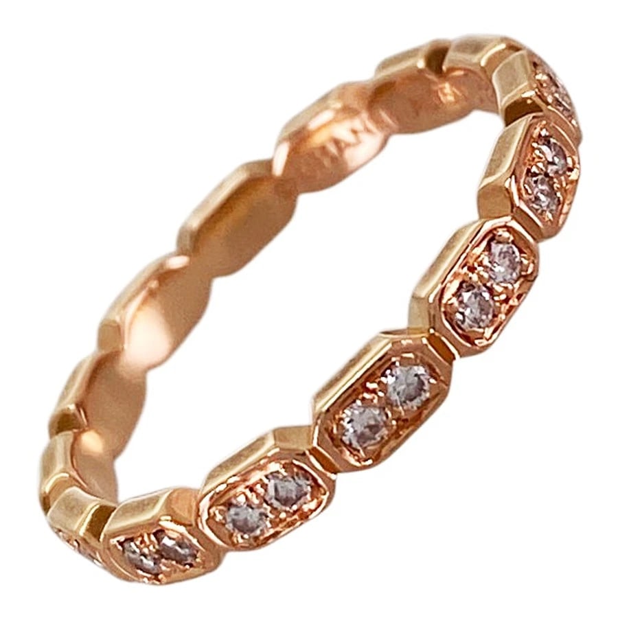 CHANEL PROMES ROSE GOLD DIAMOND RING: CHANEL Promes Rose gold Diamond Ring Brand: CHANEL Type/Style: Ring Material: 18K Rose Gold Color: RG Size: US 5 Accessories: None Accessories Notice: When purchasing pre-owned goods, please refer to