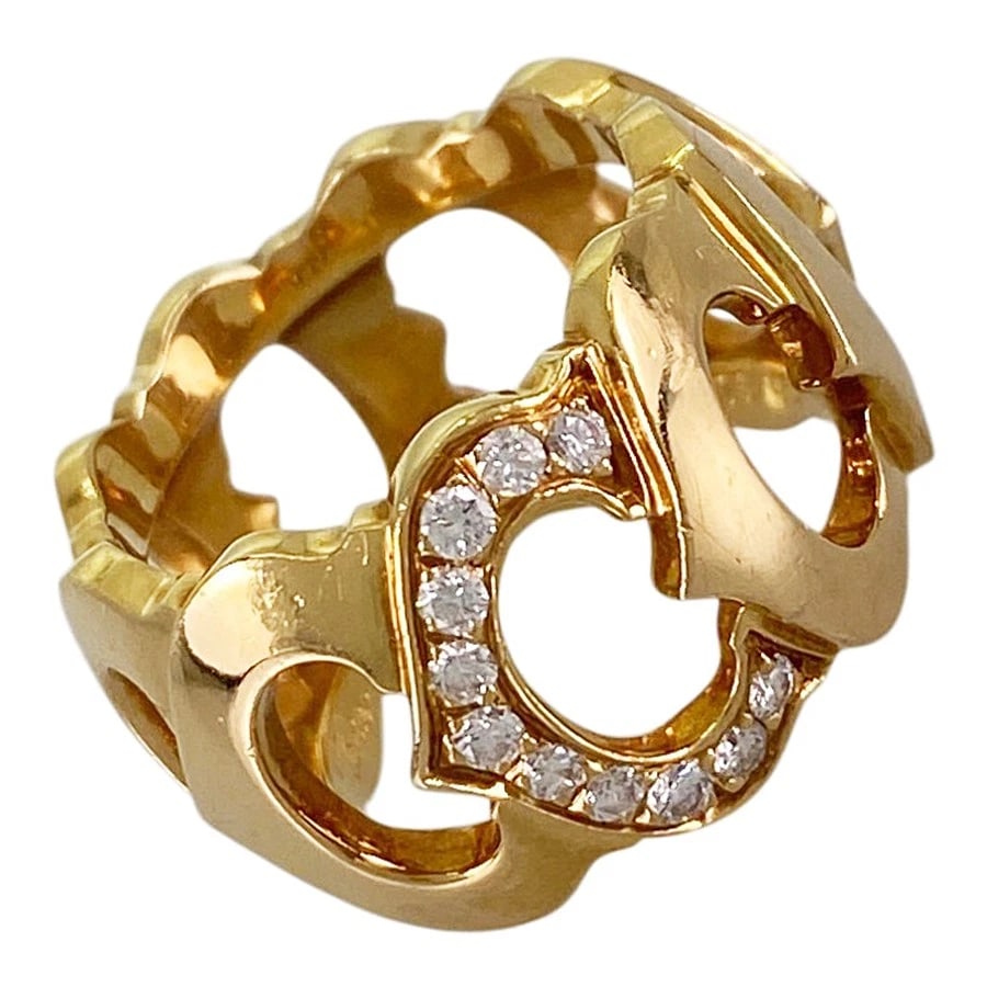CARTIER C DE CARTIER YELLOW GOLD DIAMOND RING: Cartier C de Cartier Yellow gold Diamond Ring Brand: Cartier Type/Style: Ring Material: 18K Yellow Gold Color: Gold Size: US 3.5-4 Accessories: None Accessories Notice: When purchasing pre