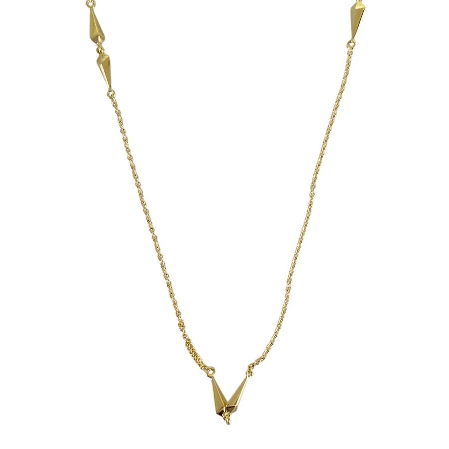 GEORG JENSEN YELLOW GOLD NECKLACE: Georg Jensen Yellow gold Necklace Brand: Georg Jensen Type/Style: Necklace Material: 18K Yellow Gold Color: Gold Size: Necklace full length:121.5cm Accessories: None Accessories Notice: When