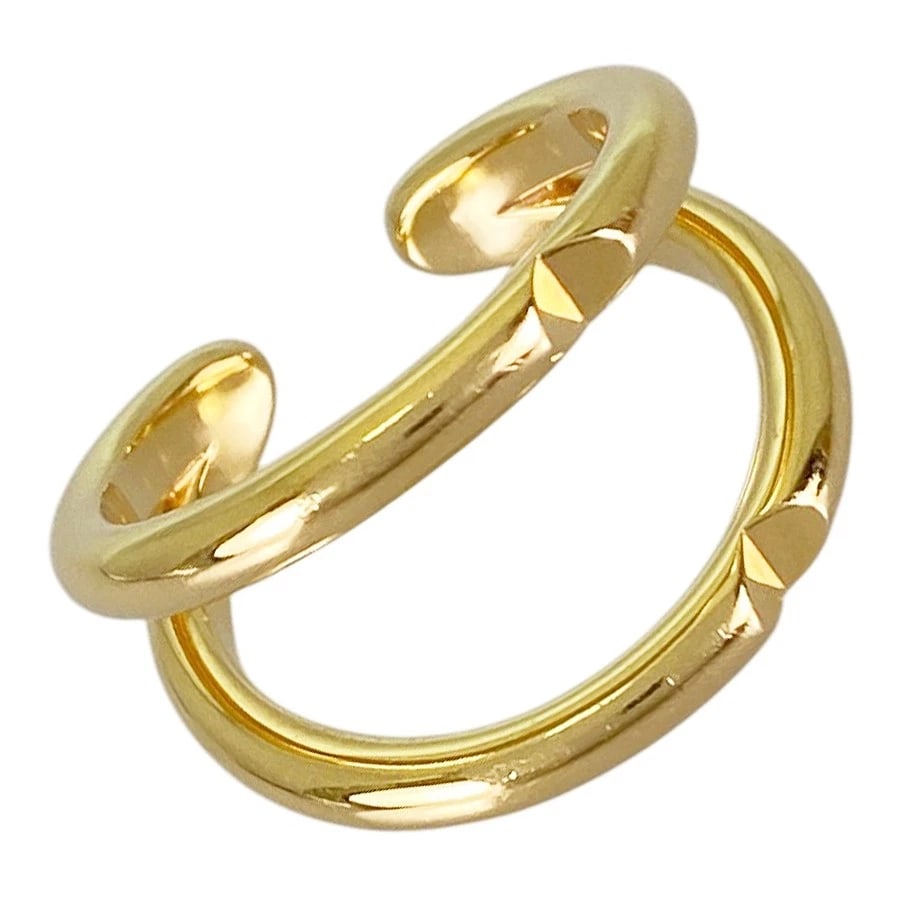 LOUIS VUITTON RINGBERG LV VAULT UP AND DOWN YELLOW GOLD RING: LOUIS VUITTON Ringberg LV Vault Up and Down Yellow gold Ring Brand: LOUIS VUITTON Type/Style: Ring Material: 18K Yellow Gold Color: Gold Size: US 9-9.5 Accessories: None Accessories Notice: When
