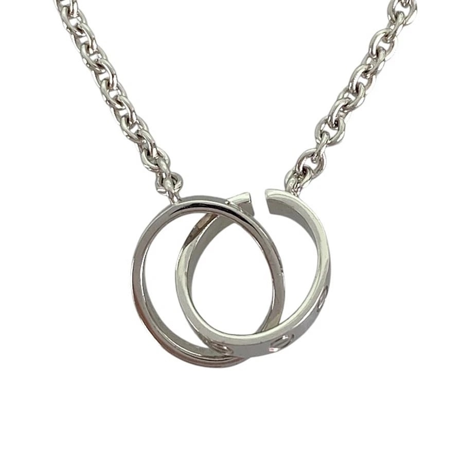 CARTIER BABY LOVE WHITE GOLD NECKLACE: Cartier Baby Love White gold Necklace Brand: Cartier Type/Style: Necklace Material: 18K White Gold Color: Silver Size: Top size:9.5mmx20.2mm Necklace full length:44cm Accessories: None Accessories