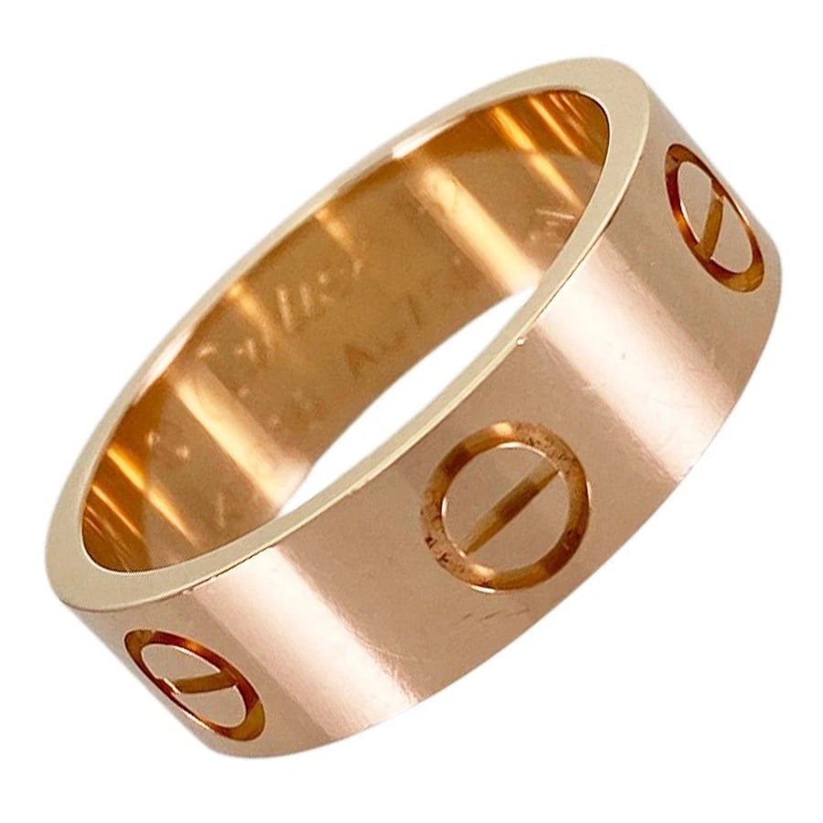 CARTIER LOVE ROSE GOLD RING: Cartier Love Rose gold Ring Brand: Cartier Type/Style: Ring Material: 18K Rose Gold Color: RG Size: US 6 Accessories: None Accessories Notice: When purchasing pre-owned goods, please refer