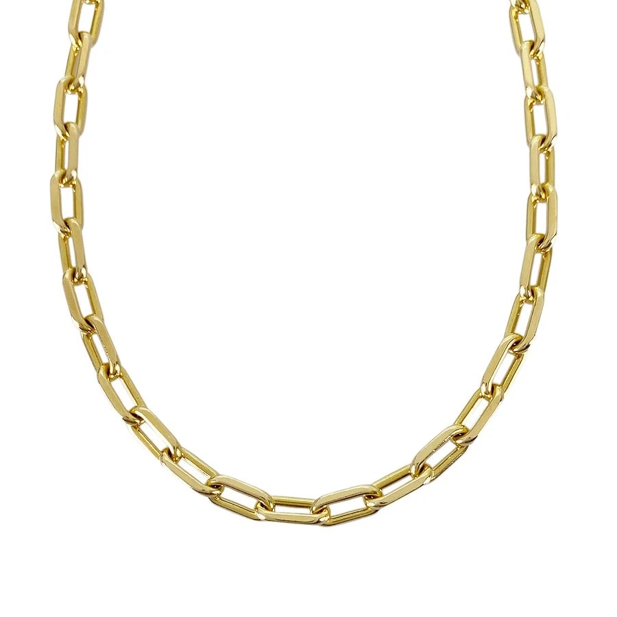 CARTIER SPARTACUS YELLOW GOLD NECKLACE: Cartier Spartacus Yellow gold Necklace Brand: Cartier Type/Style: Necklace Material: 18K Yellow Gold Color: Gold Size: Necklace Width:4.6mm Necklace full length:46.5cm Accessories: None Ac