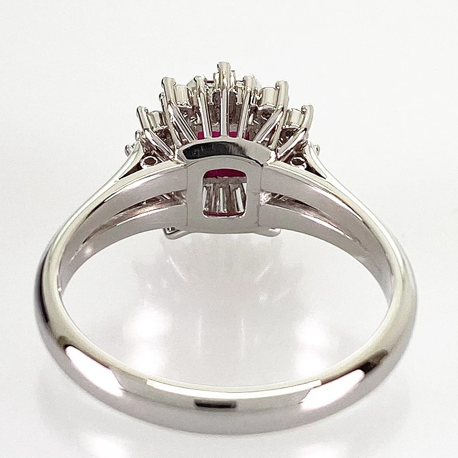 RING PLATINUM RUBY DIAMOND - 3
