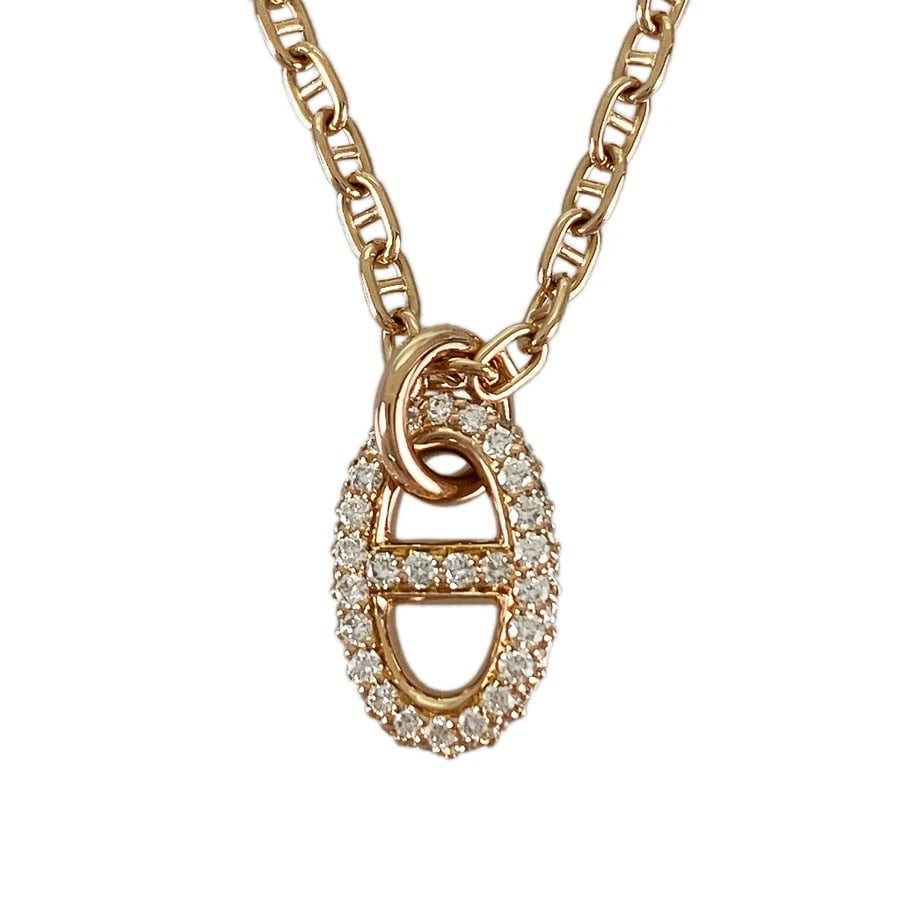 HERMES FARANDOLE PM ROSE GOLD DIAMOND NECKLACE (1 of 4)