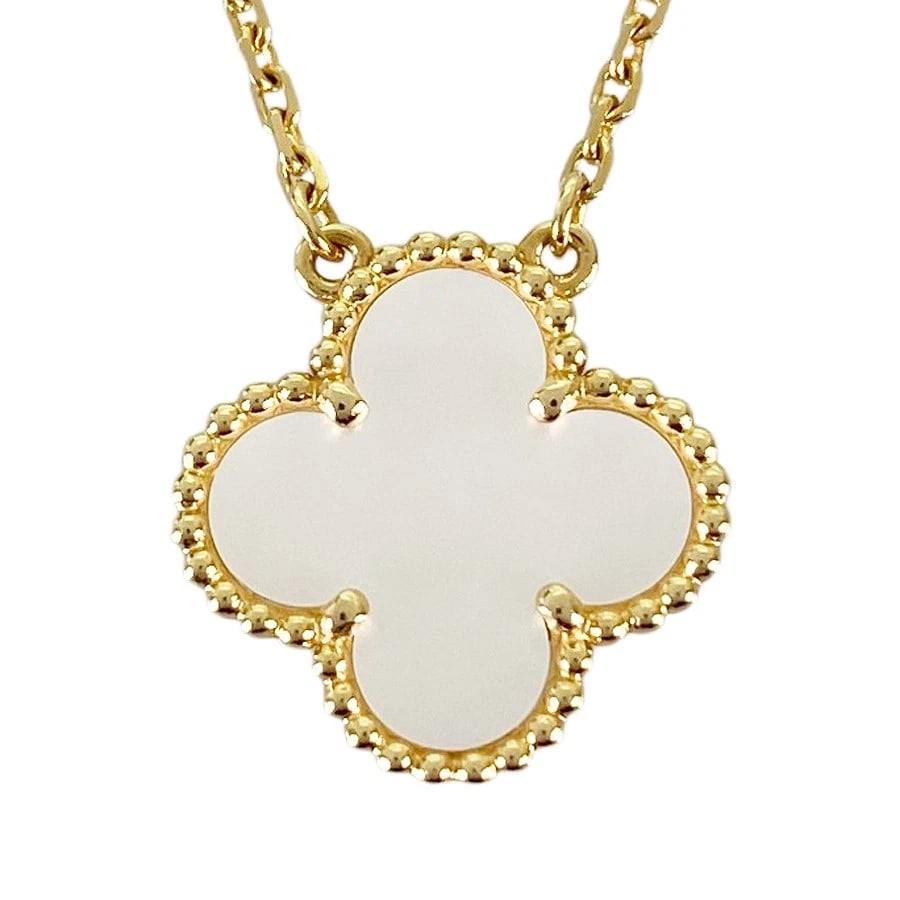 VAN CLEEF & ARPELS ALHAMBRA YELLOW GOLD NECKLACE: Van Cleef & Arpels Alhambra Yellow gold Necklace Brand: Van Cleef & Arpels Type/Style: Necklace Material: 18K Yellow Gold Color: Gold Size: Motif size:14.7mmx14.9mm Necklace full length:41.5cm Acc