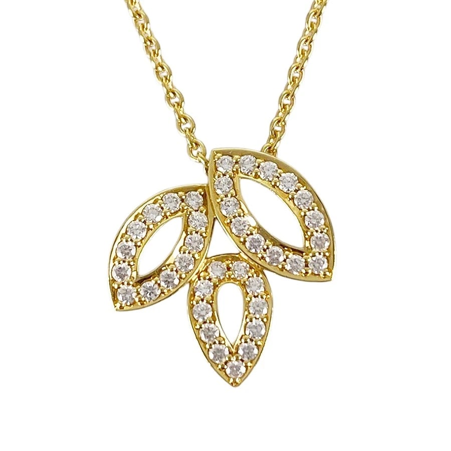 HARRY WINSTON MINI PENDANT YELLOW GOLD DIAMOND NECKLACE (1 of 3)