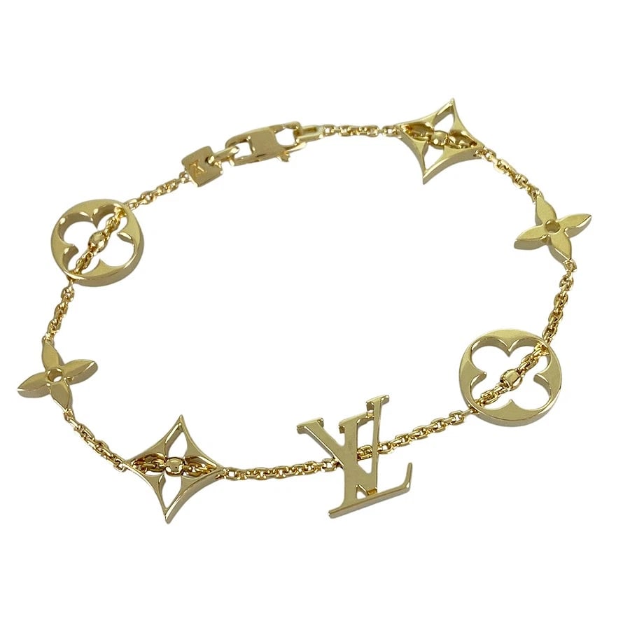 LOUIS VUITTON MONOGRAM BRASSIERE YELLOW GOLD BRACELET: LOUIS VUITTON monogram brassiere Yellow gold Bracelet Brand: LOUIS VUITTON Type/Style: Bracelet Material: 18K Yellow Gold Color: Gold Size: Wrist Size:16cm Accessories: None Accessories No