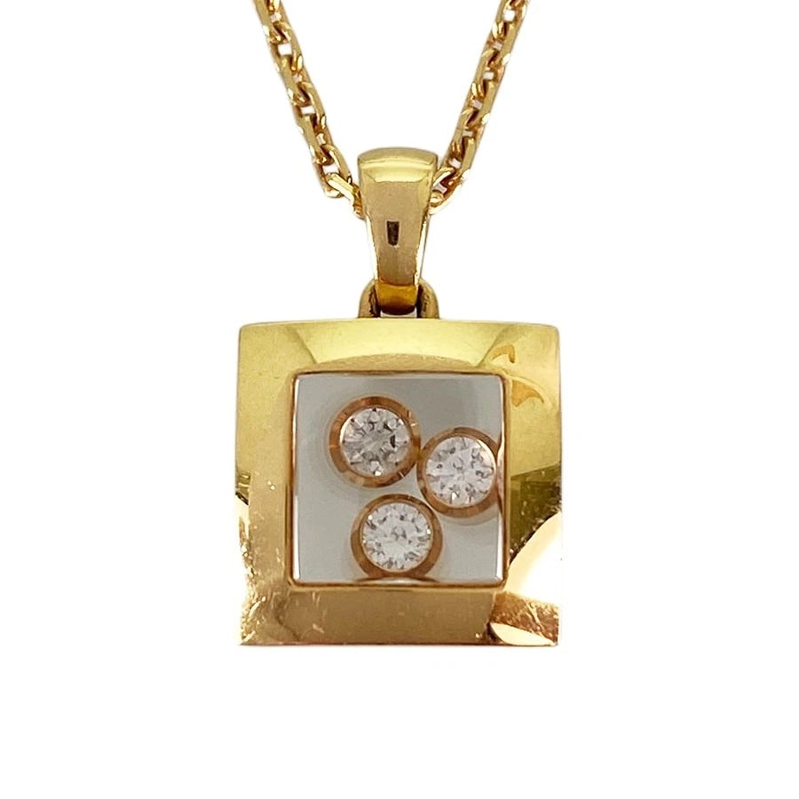 CHOPARD HAPPY CURVES YELLOW GOLD DIAMOND NECKLACE (1 of 5)