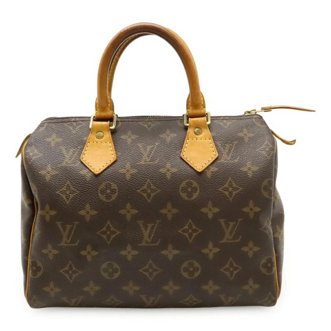 LOUIS VUITTON MONOGRAM SPEEDY 25 HANDBAG: LOUIS VUITTON Monogram Speedy 25 Handbag Brand: Louis Vuitton Type/Style: Handbag Material: Monogram Color: Brown Size: (HxWxD) 18.5cm x 25.5cm x 15cm / 7.28inch x 10.03inch x 5.9inch Accessories:
