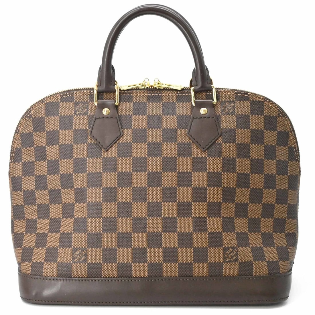 LOUIS VUITTON ALMA DAMIER EBENE HANDBAG: LOUIS VUITTON Alma Damier Ebene Handbag Brand: Louis Vuitton Type/Style: Handbag Material: Canvas , Damier Canvas Color: Brown, Damier Canvas, Ebene Size: (HxWxD) 23cm x 32cm x 16cm / 9.05inch x