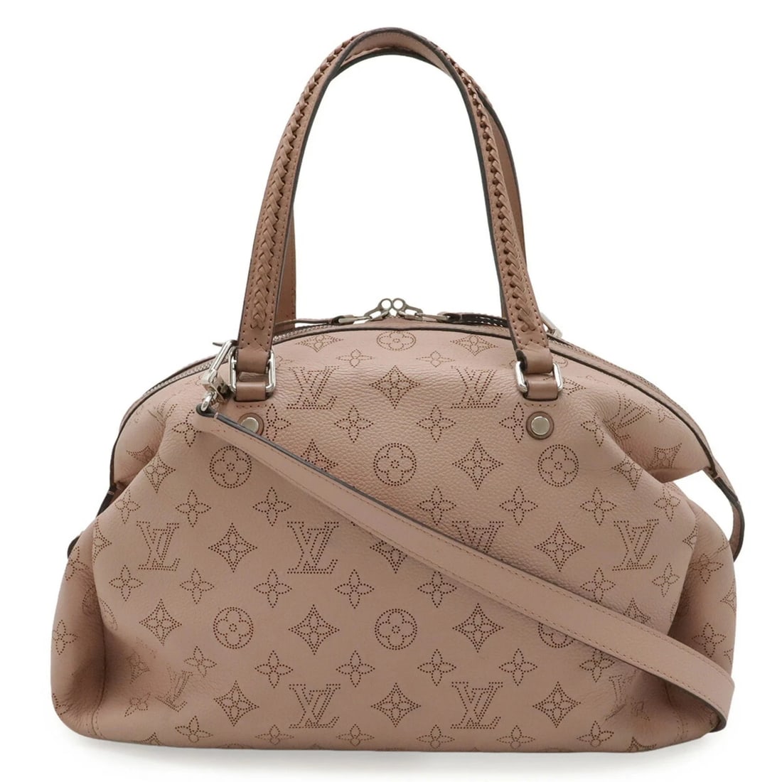 LOUIS VUITTON MONOGRAM MAHINA ASTERIA HANDBAG: LOUIS VUITTON Monogram Mahina Asteria Handbag Brand: Louis Vuitton Type/Style: Handbag, Shoulder bag Material: Mahina leather Color: Magnolia Size: (HxWxD) 20cm x 34.5cm x 19cm / 7.87inch x 13.58inch