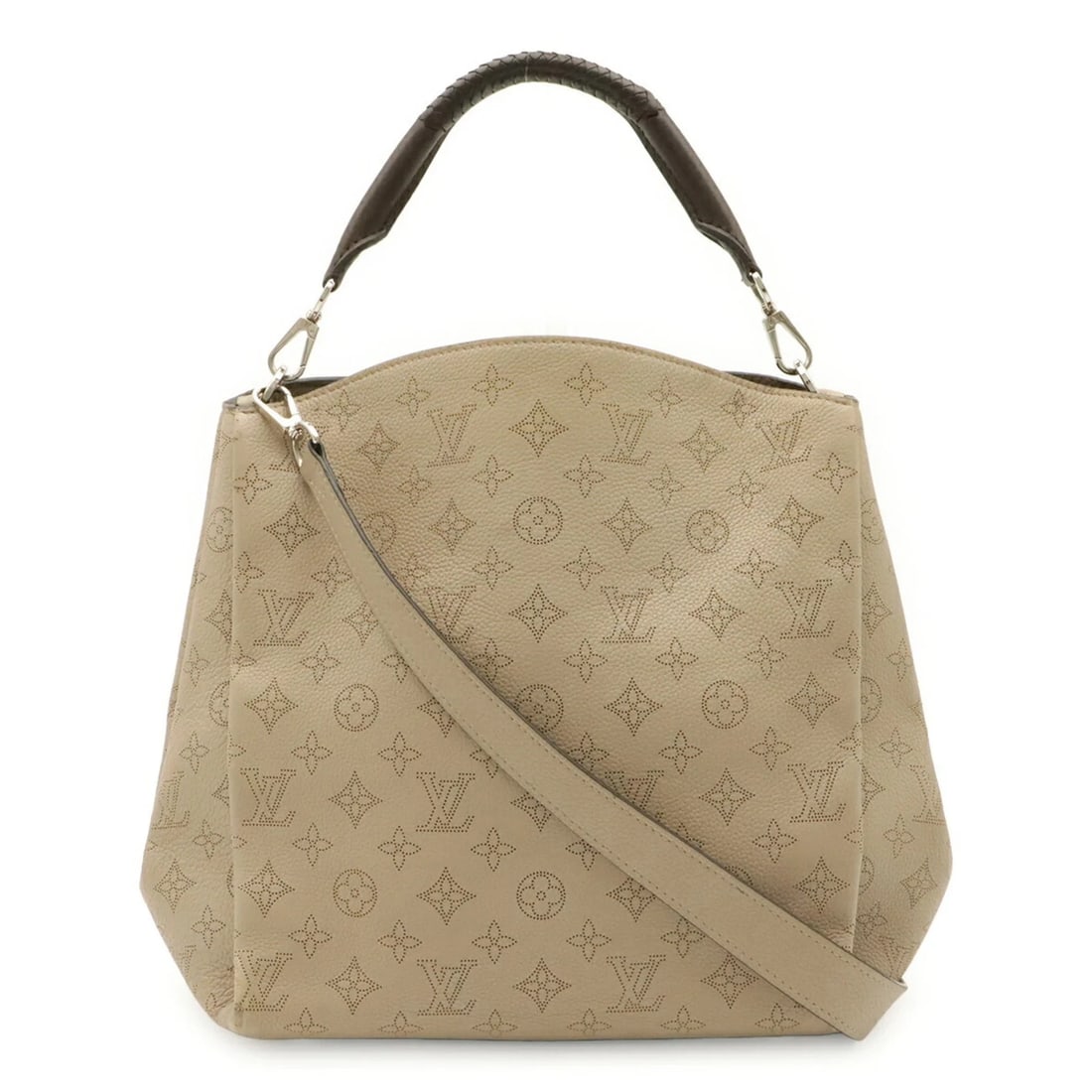 LOUIS VUITTON MAHINA BABYLON PM SHOULDER BAG: LOUIS VUITTON Mahina Babylon PM Shoulder Bag Brand: Louis Vuitton Type/Style: Shoulder bag Material: Mahina leather , Leather Color: Galle Size: (HxWxD) 29cm x 26cm x 16.5cm / 11.41inch x 10.23inch x
