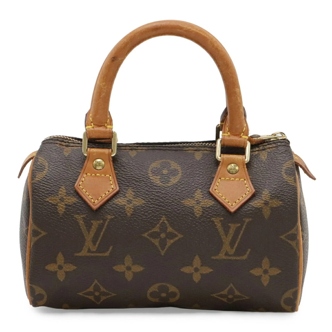 LOUIS VUITTON MONOGRAM MINI SPEEDY HANDBAG: LOUIS VUITTON Monogram Mini Speedy Handbag Brand: Louis Vuitton Type/Style: Handbag, Pouch Material: Monogram Mini Color: Brown, Monogram Size: (HxWxD) 9.5cm x 16cm x 7.5cm / 3.74inch x 6.29inch x
