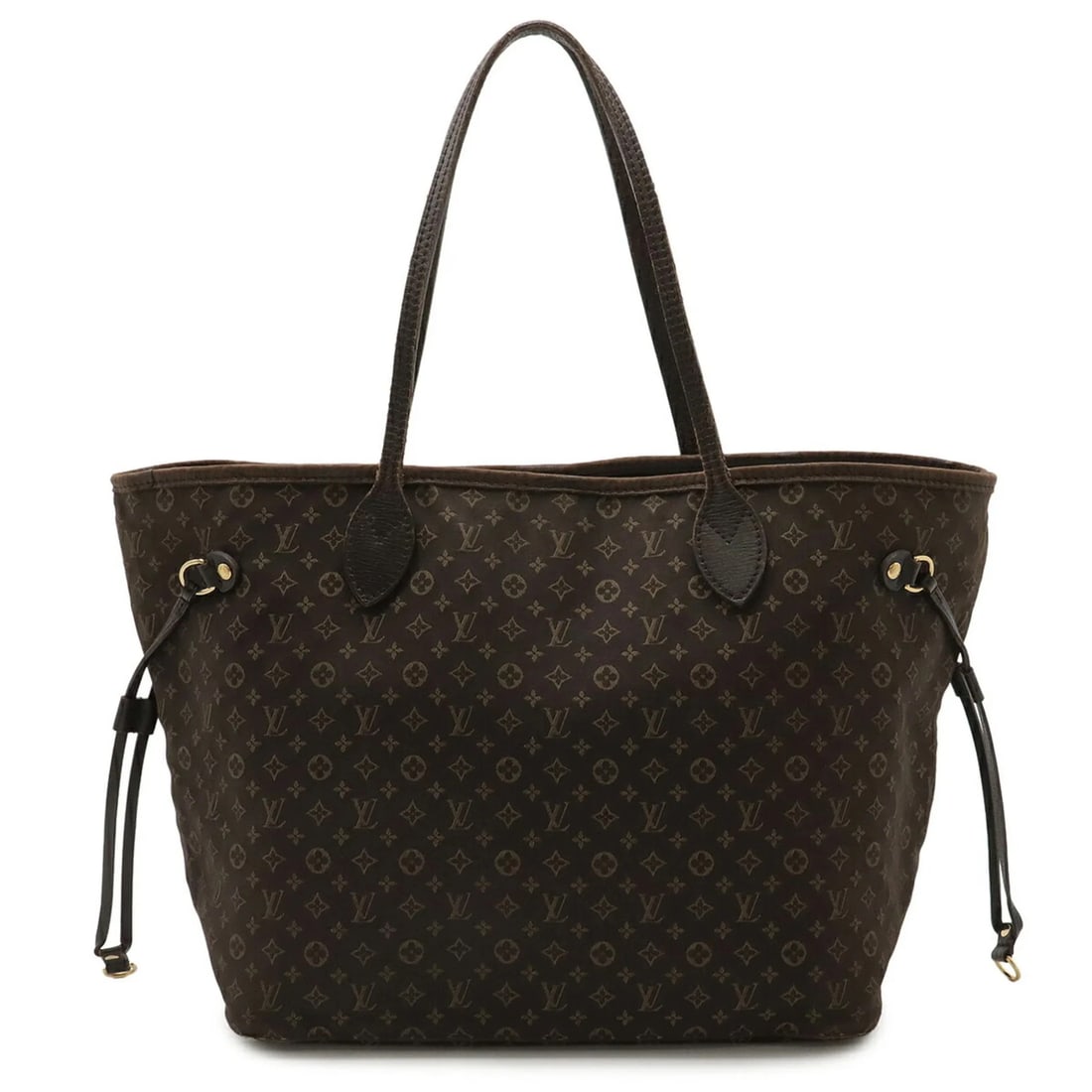 LOUIS VUITTON MONOGRAM IDYLLE NEVERFULL MM TOTE BAG: LOUIS VUITTON Monogram Idylle Neverfull MM Tote Bag Brand: Louis Vuitton Type/Style: Shoulder bag, Tote bag Material: Canvas , Leather Color: Fusain Size: (HxWxD) 27cm x 31.5cm x 15cm / 10.62inch x 12