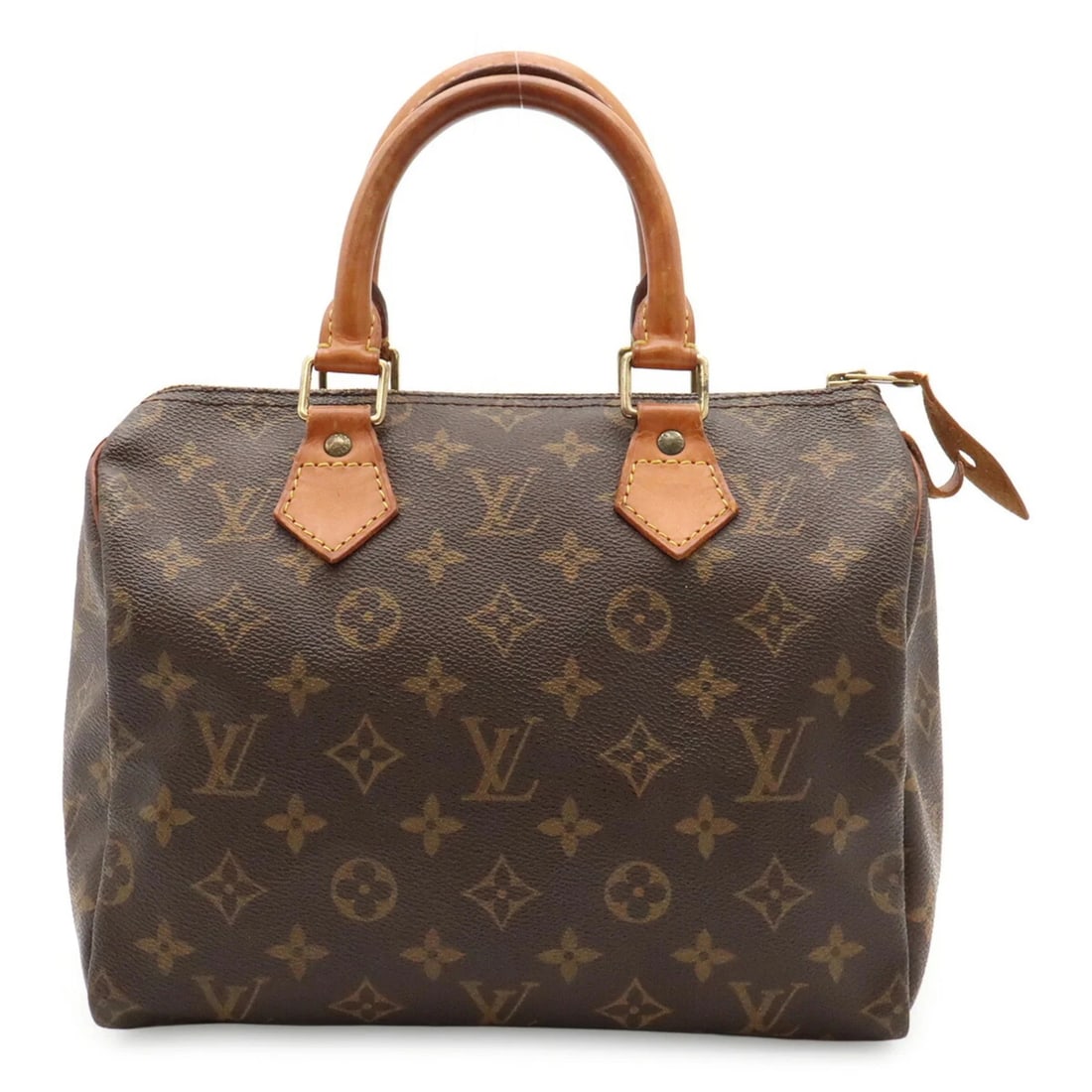 LOUIS VUITTON MONOGRAM SPEEDY 25 HANDBAG: LOUIS VUITTON Monogram Speedy 25 Handbag Brand: Louis Vuitton Type/Style: Boston bag, Handbag Material: Monogram , Canvas , PVC , Coated canvas Color: Brown Size: (HxWxD) 19cm x 25cm x 14cm / 7.48inch