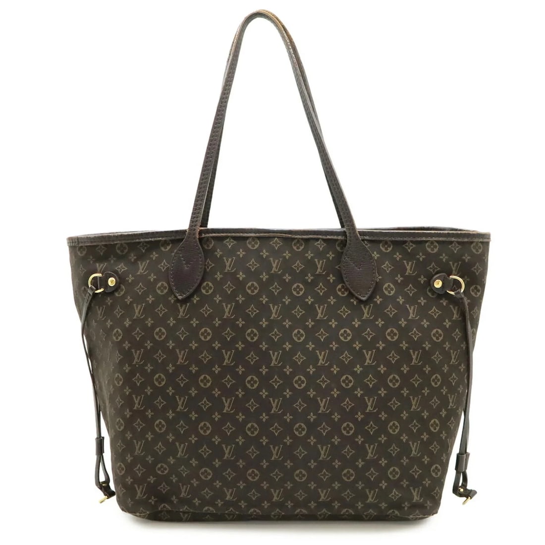 LOUIS VUITTON MONOGRAM IDYLLE NEVERFULL MM TOTE BAG: LOUIS VUITTON Monogram Idylle Neverfull MM Tote Bag Brand: Louis Vuitton Type/Style: Shoulder bag, Tote bag Material: Canvas , Leather Color: Fusain Size: (HxWxD) 27cm x 46cm x 15cm / 10.62inch x 18.1