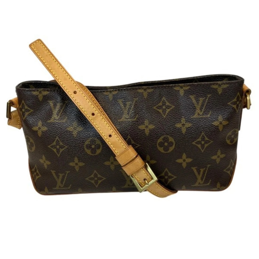 LOUIS VUITTON MONOGRAM TROTTEUR HANDBAG SHOULDER BAG: Louis Vuitton Monogram Trotteur Handbag Shoulder Bag Brand: Louis Vuitton Type/Style: Handbag, Shoulder bag Material: Monogram Color: Brown Size: (HxWxD) 13cm x 26cm x 7cm / 5.11inch x 10.23inch x 2.7