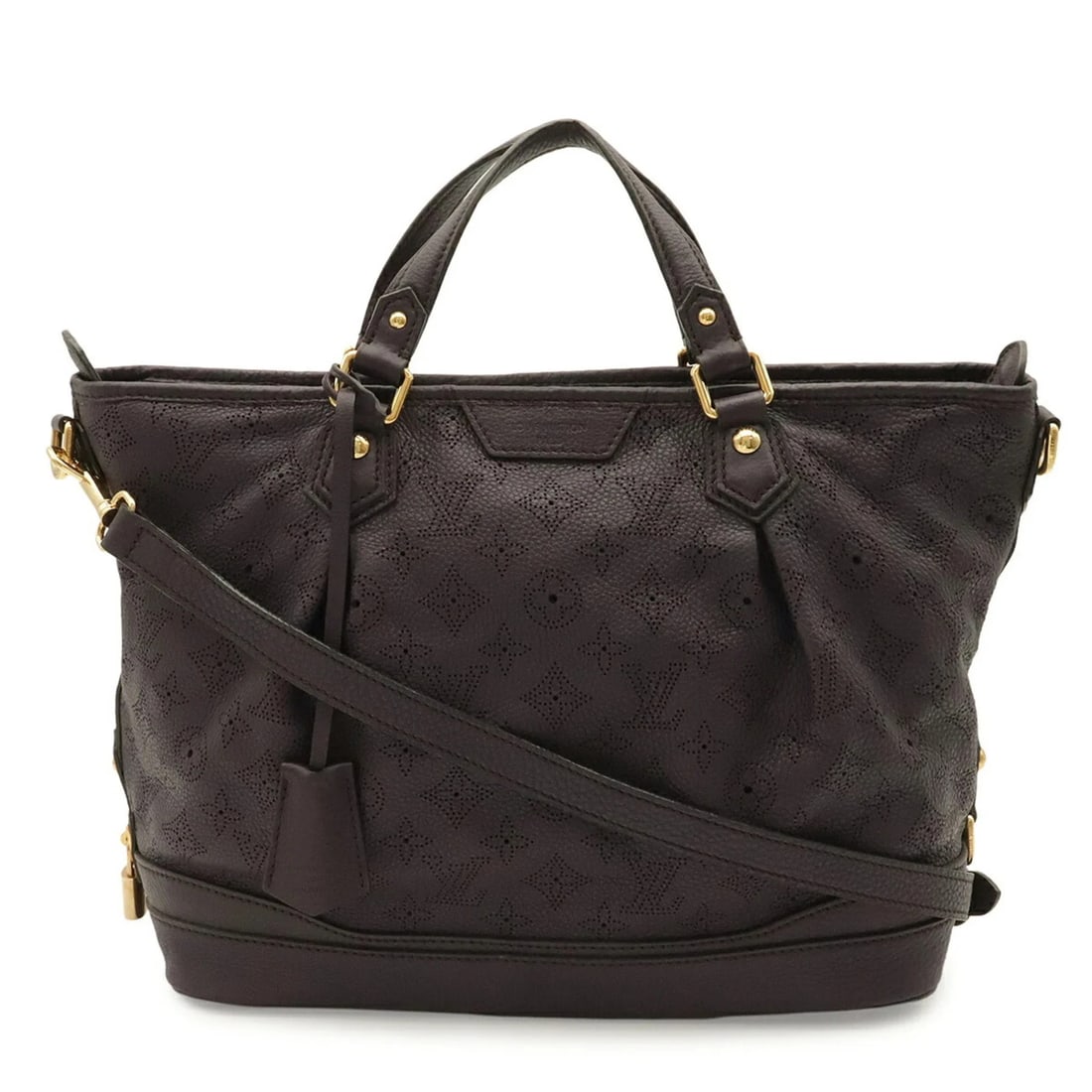 LOUIS VUITTON STELLA PM MONOGRAM MAHINA TOTE BAG: LOUIS VUITTON Stella PM Monogram Mahina Tote Bag Brand: Louis Vuitton Type/Style: Handbag, Shoulder bag, Tote bag Material: Mahina leather Color: Purple Size: (HxWxD) 28cm x 15.5cm / 11.02inch x 6.1in