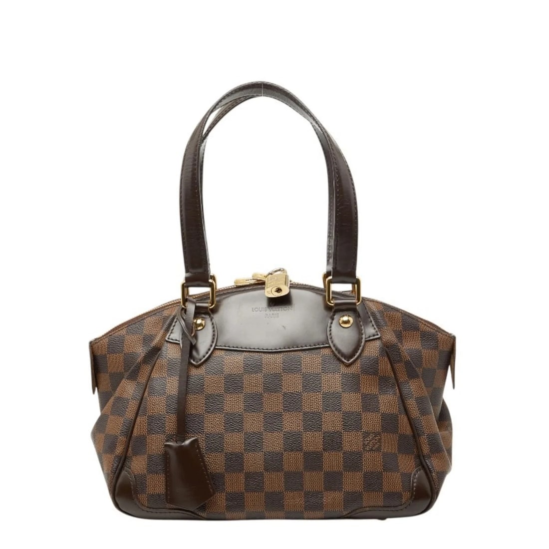 LOUIS VUITTON DAMIER VERONA PM HANDBAG: Louis Vuitton Damier Verona PM Handbag Brand: Louis Vuitton Type/Style: Handbag Material: PVC , Leather Color: Brown, Damier Canvas Size: (HxWxD) 21cm x 28cm x 16cm / 8.26inch x 11.02inch x 6.29inch