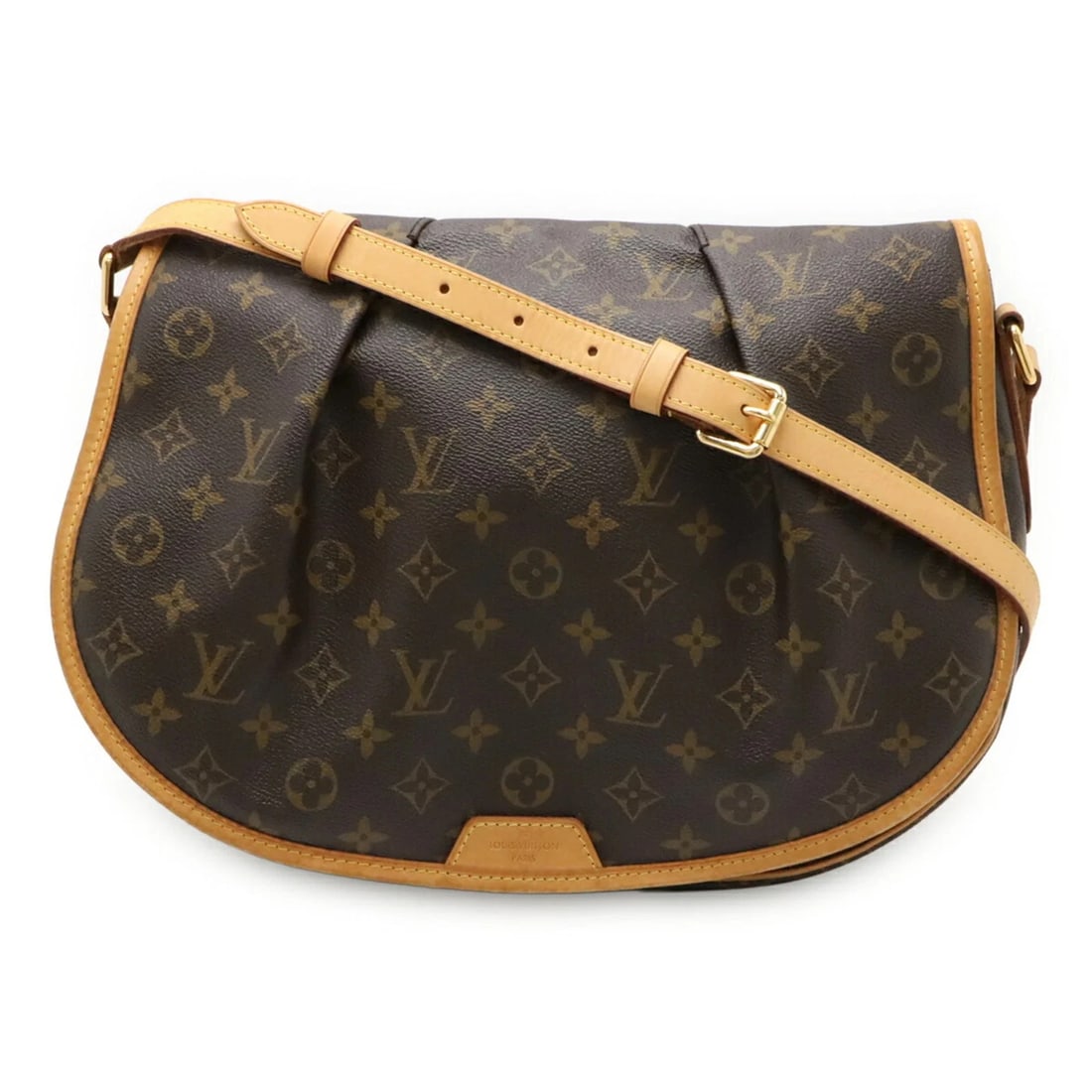 LOUIS VUITTON MONOGRAM MENILMONTANT MM SHOULDER BAG: LOUIS VUITTON Monogram Menilmontant MM Shoulder Bag Brand: Louis Vuitton Type/Style: Handbag, Shoulder bag Material: Monogram Color: Brown Size: (HxWxD) 26cm x 34cm x 10cm / 10.23inch x 13.38inch x 3.