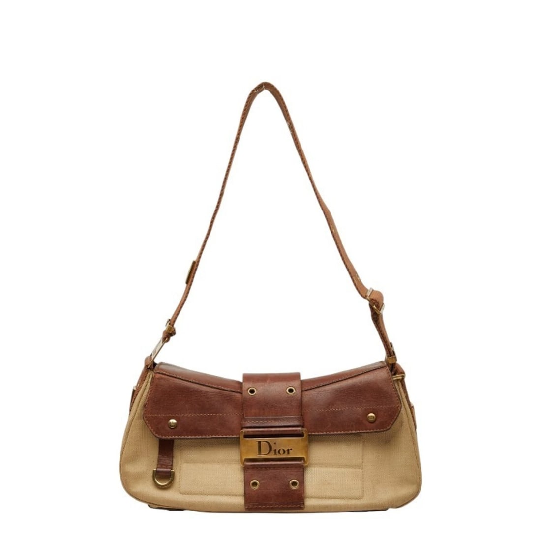 CHRISTIAN DIOR DIOR STREET CHIC SHOULDER BAG,: Christian Dior Dior Street Chic Shoulder Bag, Brand: Christian Dior Type/Style: Shoulder bag Material: PVC , Leather Color: Beige brown Size: (HxWxD) 13cm x 30.5cm x 11cm / 5.11inch x 12inch x 4.33inc
