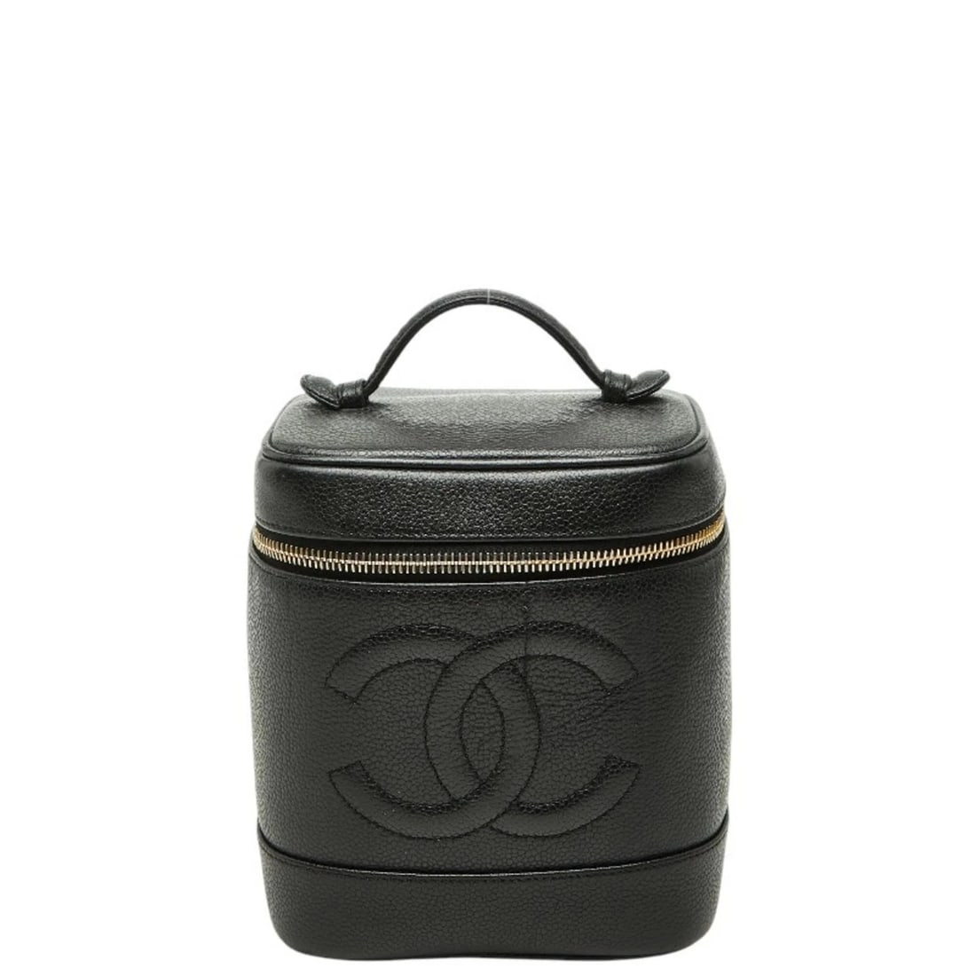 CHANEL COCO MARK VANITY BAG HANDBAG BLACK: Chanel Coco Mark Vanity Bag Handbag Black Brand: Chanel Type/Style: Handbag, Vanity bag Material: Grained Calfskin Color: Black Size: (HxWxD) 17cm x 15cm x 12cm / 6.69inch x 5.9inch x 4.72inch