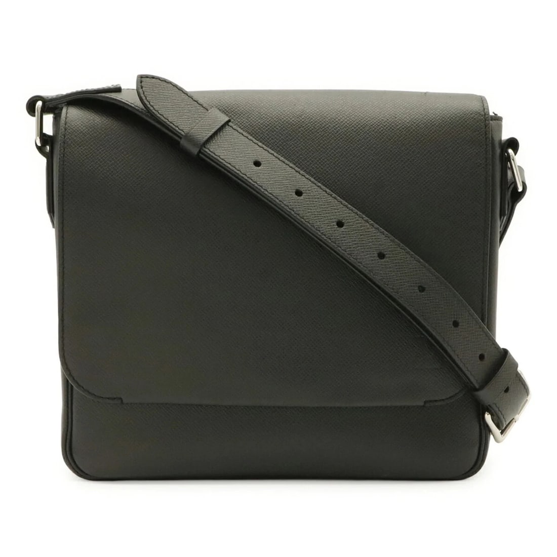 LOUIS VUITTON TAIGA ROMAN PM SHOULDER BAG: LOUIS VUITTON Taiga Roman PM Shoulder Bag Brand: Louis Vuitton Type/Style: Messenger bag, Shoulder bag Material: Taiga leather , Leather Color: Noir Size: (HxWxD) 24.5cm x 26cm x 7cm / 9.64inch x