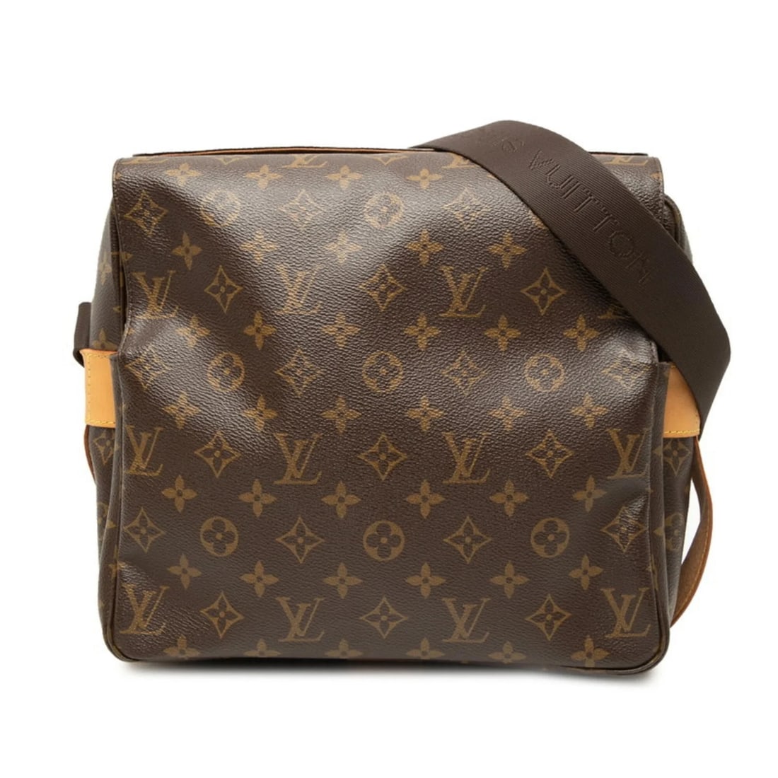 LOUIS VUITTON MONOGRAM NAVIGLIO CROSSBODY SHOULDER BAG: Louis Vuitton Monogram Naviglio Crossbody Shoulder Bag Brand: Louis Vuitton Type/Style: Shoulder bag Material: PVC , Leather Color: Brown Size: (HxWxD) 25.5cm x 27cm x 10cm / 10.03inch x 10.62inch x 3