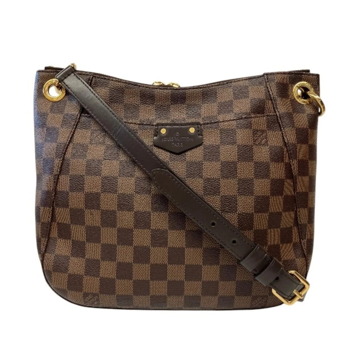 LOUIS VUITTON EBENE SOUTH BANK SHOULDER BAG: Louis Vuitton Ebene South Bank Shoulder Bag Brand: Louis Vuitton Type/Style: Shoulder bag Material: PVC Color: Brown Size: (HxWxD) 25cm x 31cm x 4.5cm / 9.84inch x 12.2inch x 1.77inch Accessories: