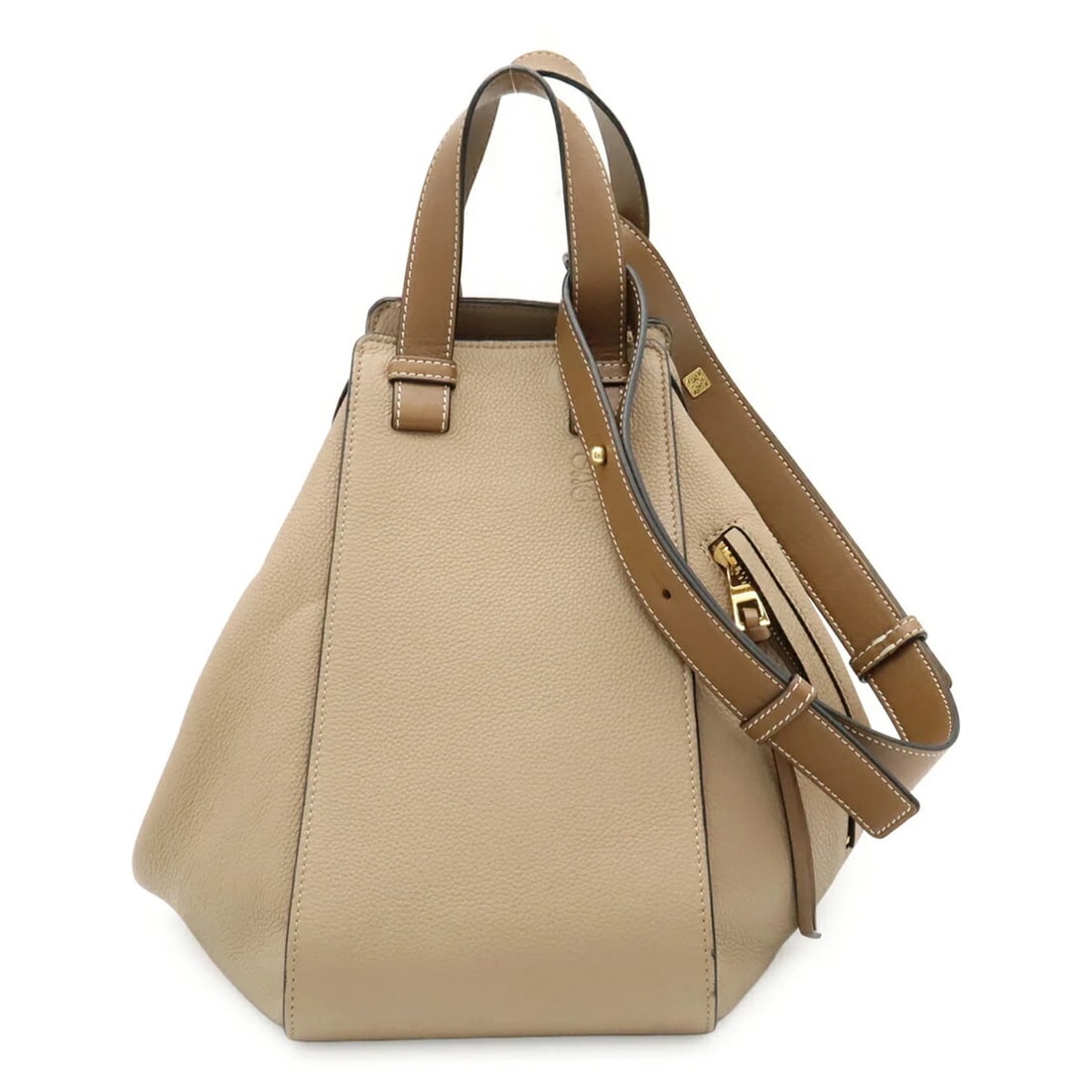 LOEWE HAMMOCK MEDIUM STAR HANDBAG/SHOULDER BAG: LOEWE Hammock Medium Star Handbag/Shoulder Bag Brand: Loewe Type/Style: Handbag, Shoulder bag Material: Leather Color: Beige brown, Brown Size: (HxWxD) 29cm x 35cm / 11.41inch x 13.77inch