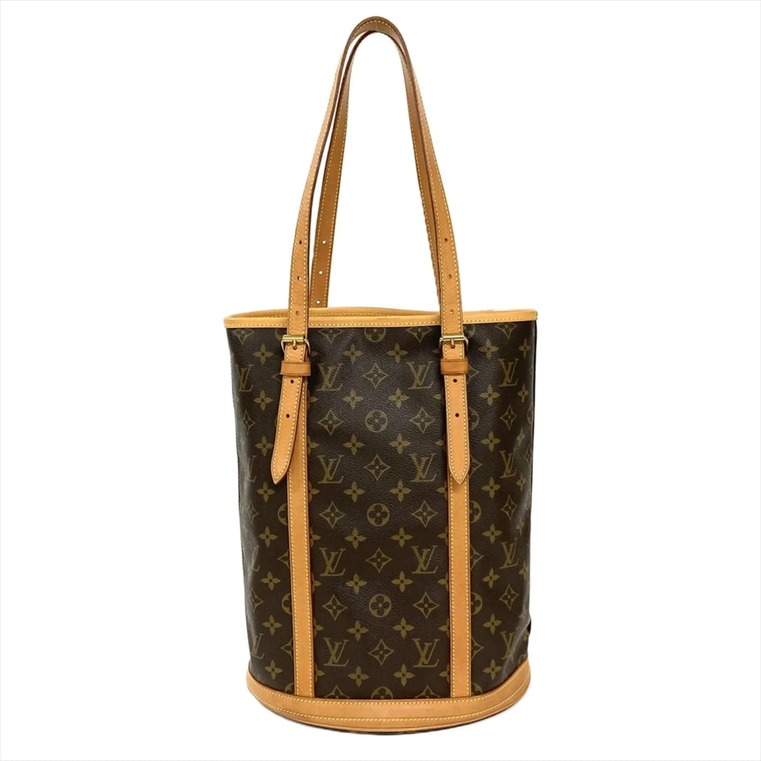 LOUIS VUITTON BUCKET GM TOTE BAG, MONOGRAM CANVAS: Louis Vuitton Bucket GM Tote Bag, Monogram Canvas Brand: Louis Vuitton Type/Style: Tote bag Material: Monogram , Canvas Color: Brown Size: (HxWxD) 35cm x 27cm x 20cm / 13.77inch x 10.62inch x 7.87inch