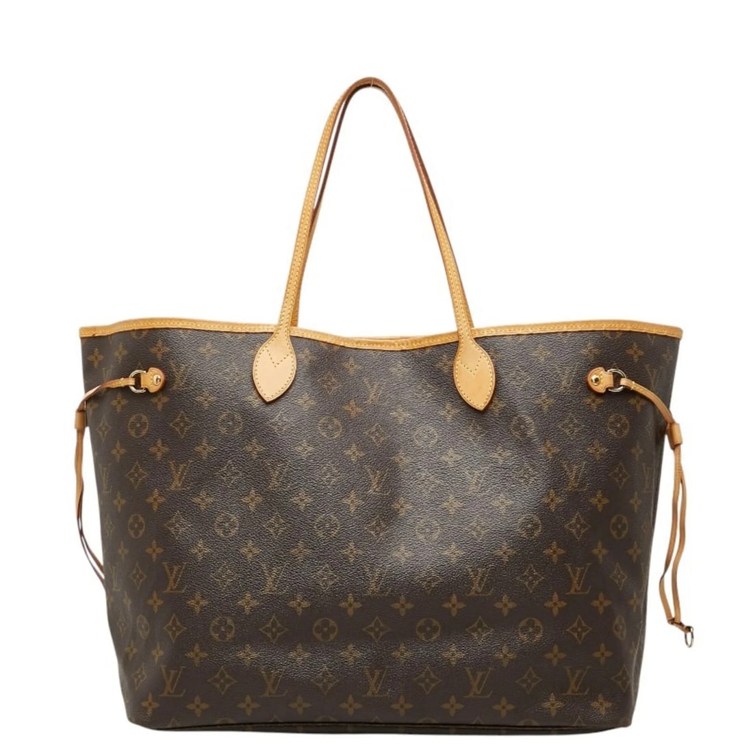 LOUIS VUITTON MONOGRAM NEVERFULL GM TOTE BAG: Louis Vuitton Monogram Neverfull GM Tote Bag Brand: Louis Vuitton Type/Style: Shoulder bag, Tote bag Material: PVC , Leather Color: Brown Size: (HxWxD) 32cm x 53cm x 18cm / 12.59inch x 20.86inch x 7.0