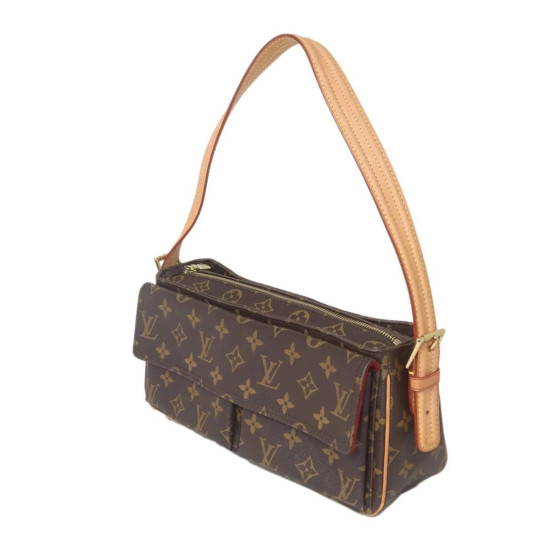 LOUIS VUITTON VIVACITE MM HANDBAG, MONOGRAM BROWN: LOUIS VUITTON VivaCite MM Handbag, Monogram Brown Brand: Louis Vuitton Type/Style: Handbag Material: Monogram Color: Brown Size: (HxWxD) 14cm x 29cm x 9.5cm / 5.51inch x 11.41inch x 3.74inch