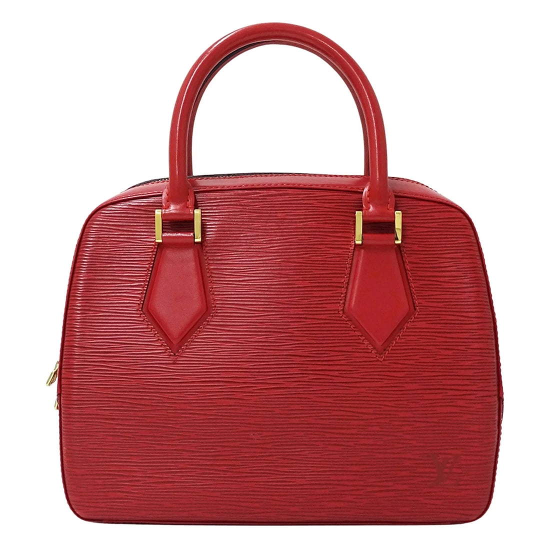 LOUIS VUITTON EPI LEATHER HANDBAG: LOUIS VUITTON Epi Leather Handbag Brand: Louis Vuitton Type/Style: Handbag Material: Epi leather Color: Castilian red, Galle, Red color Size: (HxWxD) 20.5cm x 26.5cm x 11cm / 8.07inch x 10.43inch x
