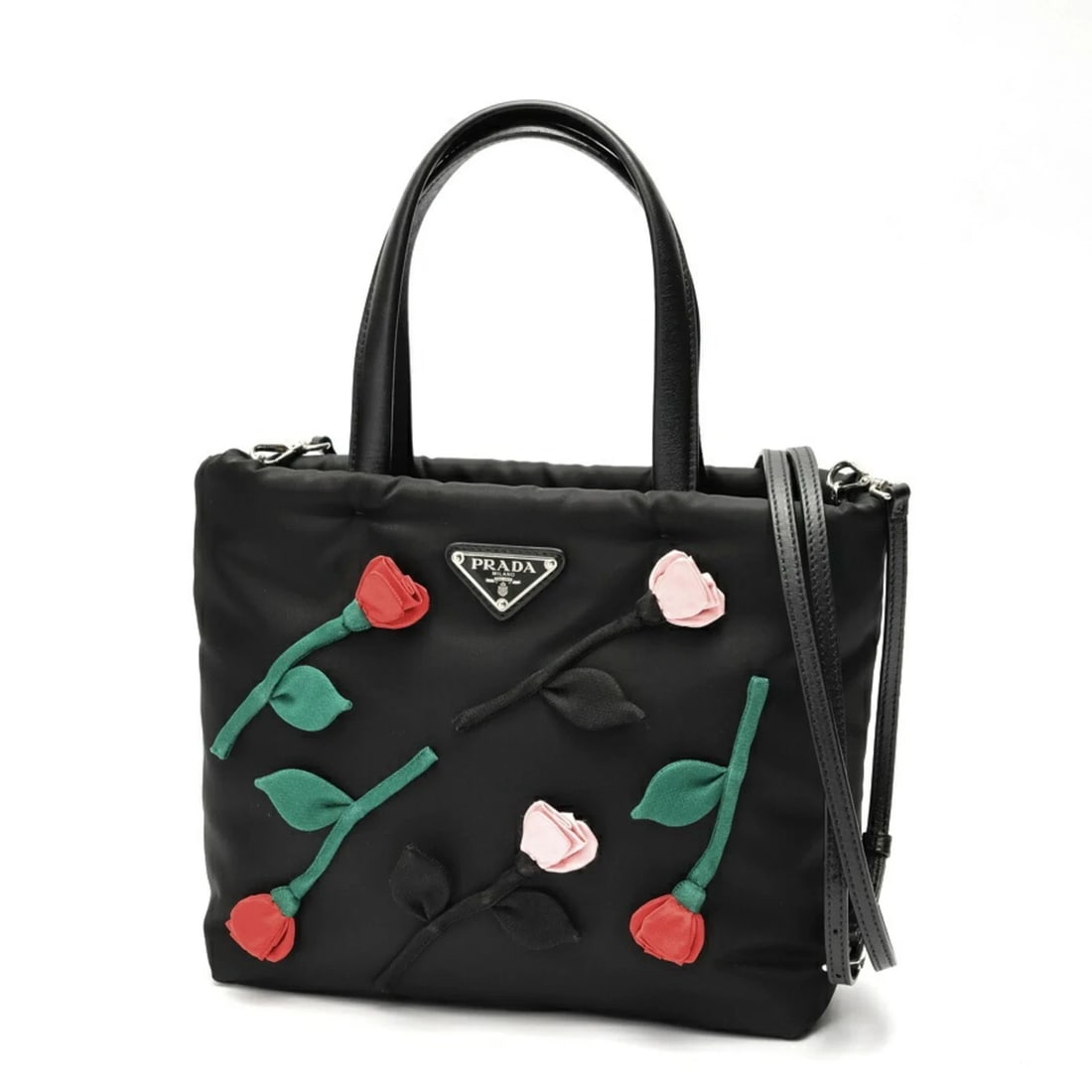 PRADA TOTE BAG SHOULDER NYLON BLACK: Prada Tote Bag Shoulder Nylon Black Brand: Prada Type/Style: Shoulder bag, Tote bag Material: Nylon Color: Black Size: (HxWxD) 20cm x 22.5cm x 10cm / 7.87inch x 8.85inch x 3.93inch Accessories: No