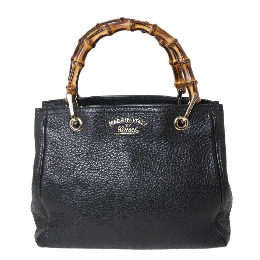 GUCCI BAMBOO 2-WAY HANDBAG/SHOULDER BAG: GUCCI Bamboo 2-way Handbag/Shoulder Bag Brand: Gucci Type/Style: Handbag, Shoulder bag Material: None Color: Black Size: (HxWxD) 24cm x 28cm x 18cm / 9.44inch x 11.02inch x 7.08inch Accessories: None