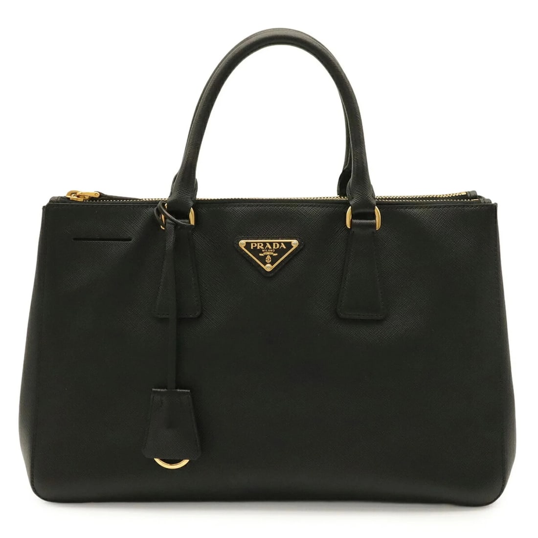 PRADA GALLERIA TRIANGLE HANDBAG TOTE BAG SAFFIANO LEATHER: PRADA Galleria Triangle Handbag Tote Bag Saffiano Leather Brand: Prada Type/Style: Handbag, Shoulder bag, Tote bag Material: Saffiano Color: Black, Nero Size: (HxWxD) 20.5cm x 31cm x 11cm / 8.07inch x