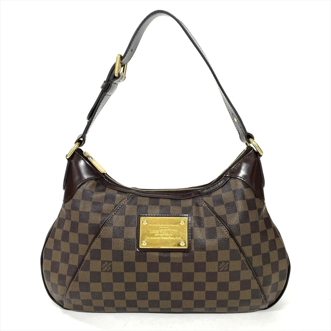 LOUIS VUITTON THAMES GM SHOULDER BAG: Louis Vuitton Thames GM Shoulder Bag Brand: Louis Vuitton Type/Style: Shoulder bag Material: Damier Canvas Color: Brown Size: (HxWxD) 25cm x 39cm x 6cm / 9.84inch x 15.35inch x 2.36inch Accessories: