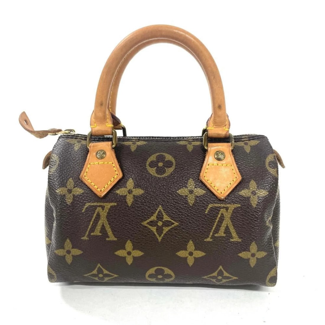 LOUIS VUITTON MINI SPEEDY HANDBAG, MONOGRAM CANVAS: Louis Vuitton Mini Speedy Handbag, Monogram Canvas Brand: Louis Vuitton Type/Style: Handbag Material: Monogram Color: Brown, Monogram Size: (HxWxD) 9cm x 15.5cm x 6.5cm / 3.54inch x 6.1inch x