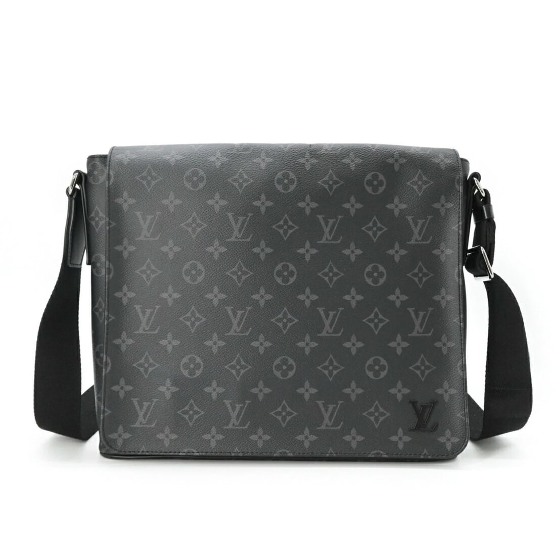 LOUIS VUITTON DISTRICT MM NM SHOULDER BAGMI: LOUIS VUITTON District MM NM Shoulder Bagmi Brand: Louis Vuitton Type/Style: Messenger bag, Shoulder bag Material: Monogram Eclipse Color: Black Size: (HxWxD) 26cm x 31cm x 7cm / 10.23inch x 12.2inch